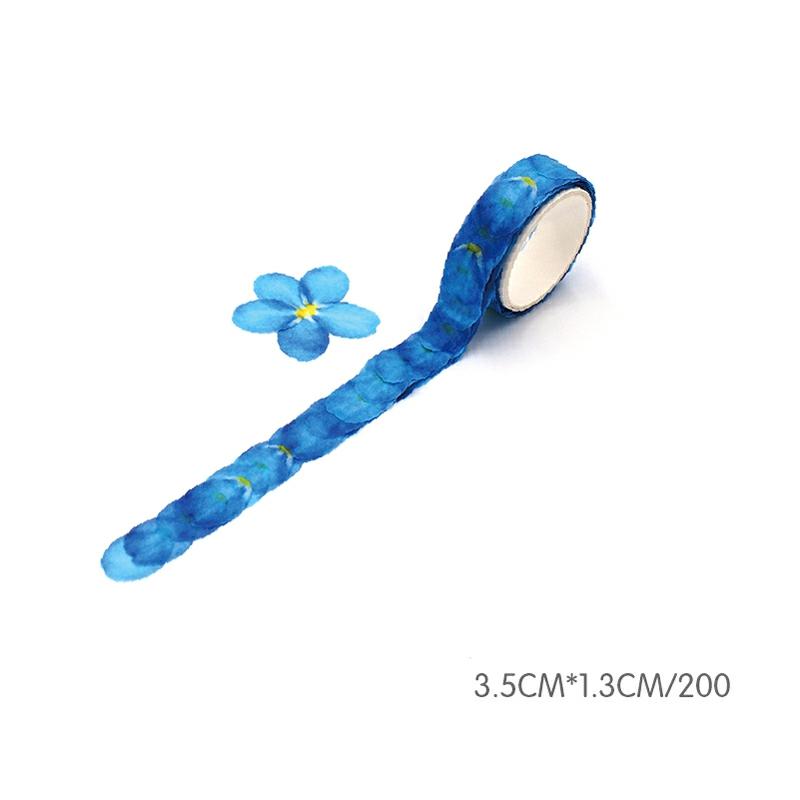 1 Roll Flower Petal Washi Tape Masking Tape Decorative Decals Diy Petal Stickers For Scrapbooking Diary Forget-Me-Not  |  Tapes & Adhesives Tapes & Adhesives Coquelicot