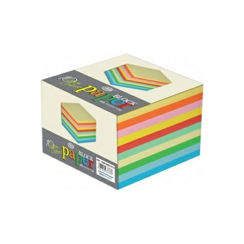 10 Color Paper Block Memo Pad Fsbl8X8X7C10  |  Writing Material Writing Material Writing Material