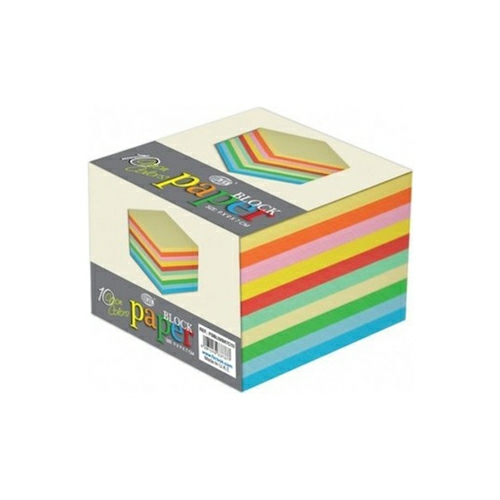 10 Color Paper Block Memo Pad Fsbl9X9X7C10  |  Writing Material Writing Material Writing Material