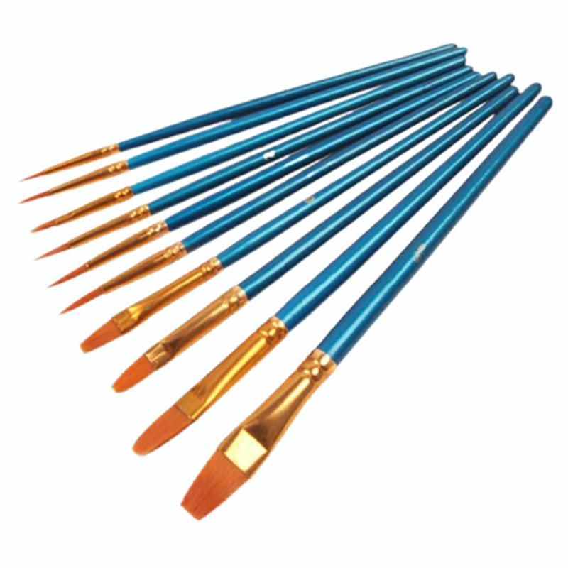 10Pcs Watercolor Painting Pen Set Multipurpose Paint Brush Gift For Birthday Blue 10Pcs  |  Art & Crafts Art & Crafts Art & Crafts