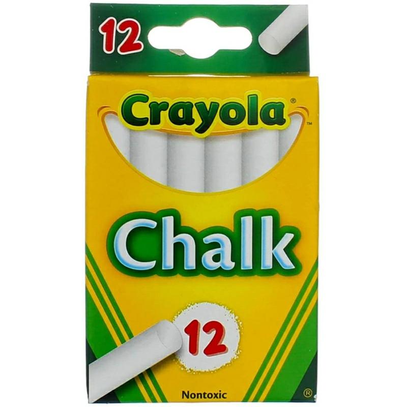 12 Anti Dust Chalks-White  |  Writing Instruments Writing Instruments Writing Instruments