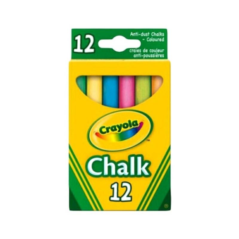 12 Pieces Anti Dust Coloured Chalk Blue Pink Green  |  Writing Instruments Writing Instruments Writing Instruments