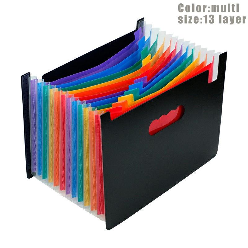 13/24 Pockets Expanding File Folder Works Accordion Office A4 Document Organizer Colours,13Layer  |  Files & Folders Files & Folders 13layer