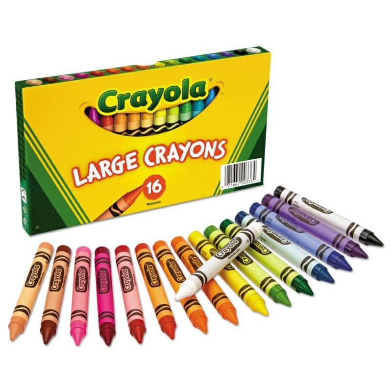 – 16 Ct. Large Crayons – Lift Lid Box  |  Writing Instruments Writing Instruments Writing Instruments