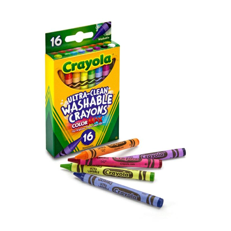 16 Ct. Ultra-Clean Washable Crayons – Regular Size  |  Writing Instruments Writing Instruments Writing Instruments