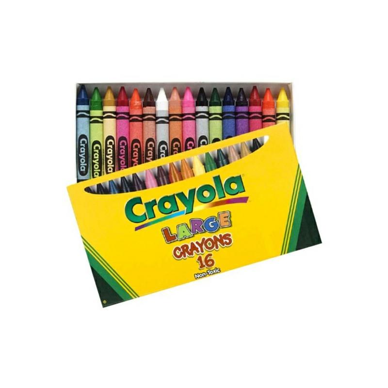 16 Pieces Large Crayons 0.5 X 4.25 X 7.56 Inch  Multicolor  |  Writing Instruments Writing Instruments Writing Instruments