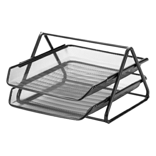 2 Layer Metal Mesh Paper Tray B10201  |  Desk Supplies Desk Supplies Desk Supplies