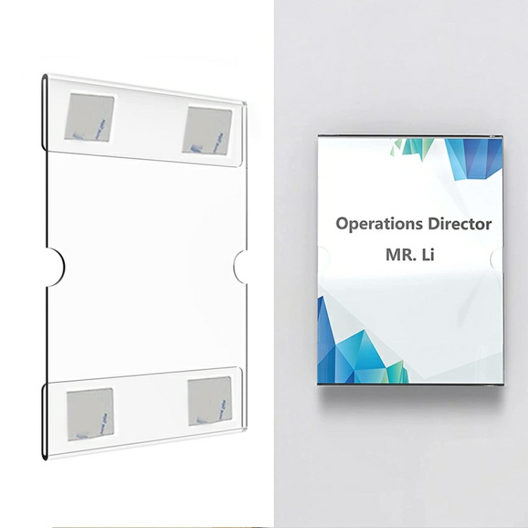 2 Pcs 4X6 Inch Wall Mounted Acrylic Signage Bracket Wall Photo Frame Wall Photo Frame  |  Boards & Easels Boards & Easels Boards & Easels