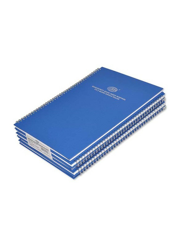 2 Quires Manuscript Hard Cover Ruled Notebook With Spiral 10 X 8 Cm 196 Pages Blue Pack Of 6  |  Writing Material Writing Material Writing Material