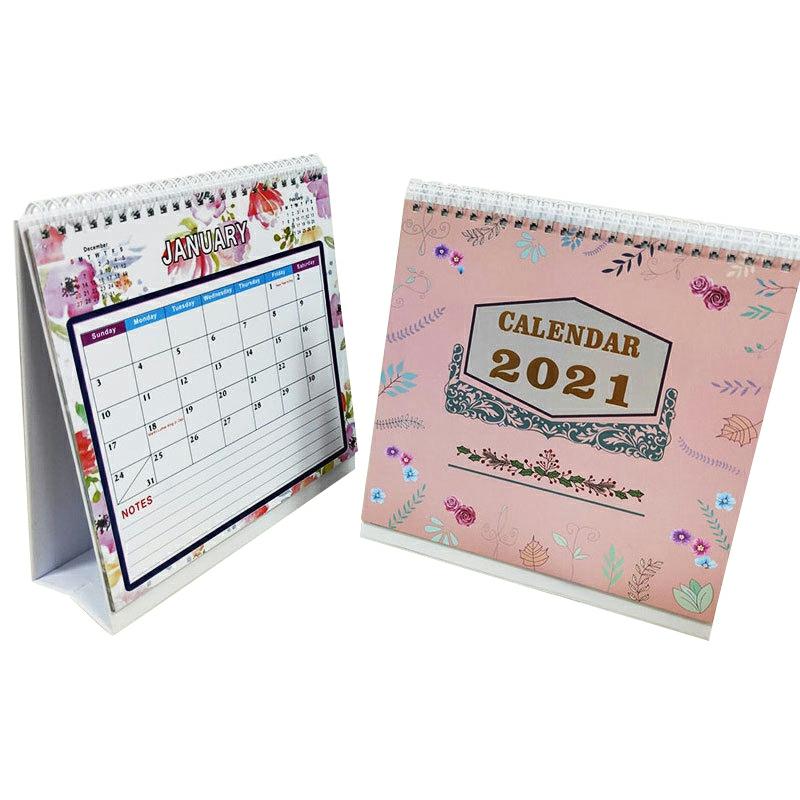 2021 Desk Calendar Colorful Monthly Calendar Perfect For School Office Home Planning Big Flower  |  Writing Material Writing Material Big Flower