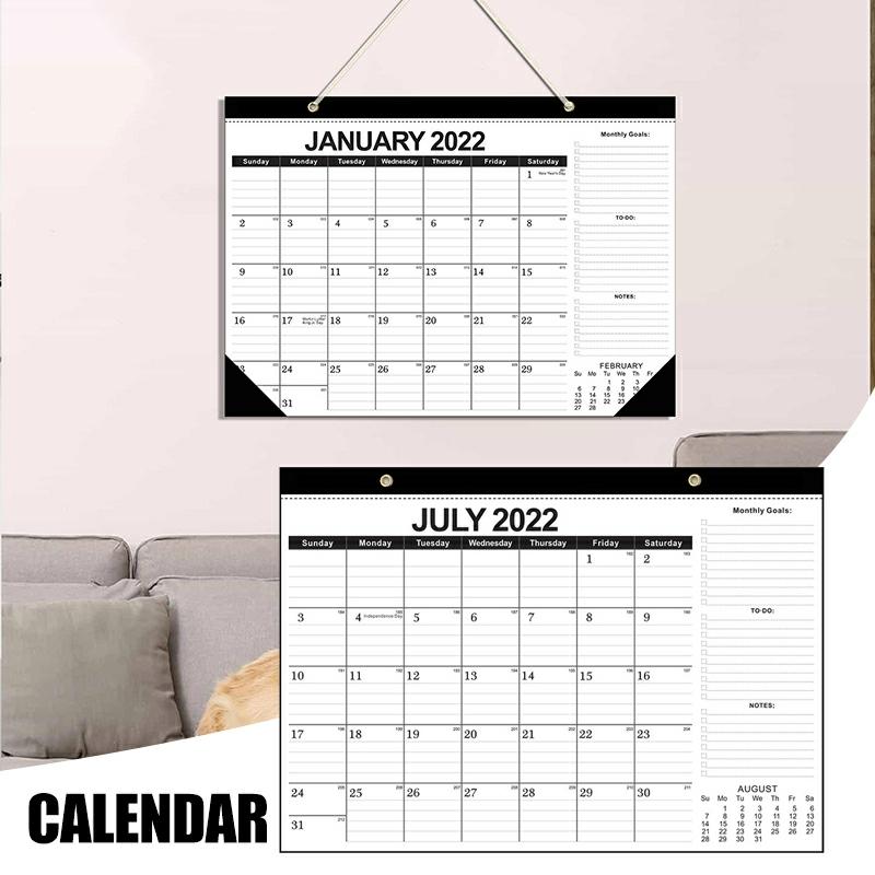 2022 Wall Calendar Simple Monthly Planner With Schedule Memo Peel Off Hanging Calendar Jan. 2022 – Jun. 2023 New  |  Writing Material Writing Material Writing Material