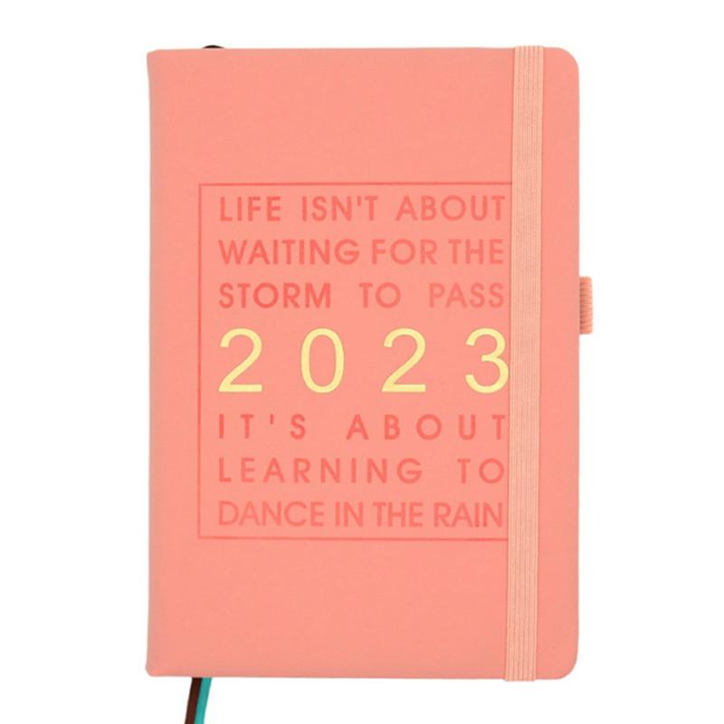 2023-2024 Weekly And Month Planner Portable Writable A5 Schedule Notebook For Student Pink  |  Writing Material Writing Material Black