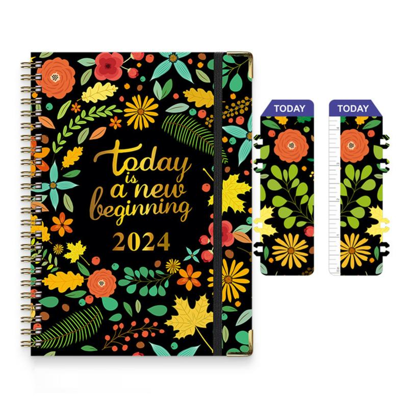 2024 A5 Colorful Planner Notebook Simple Style Planning Note Books Ideal Gift For New Year A  |  Writing Material Writing Material A