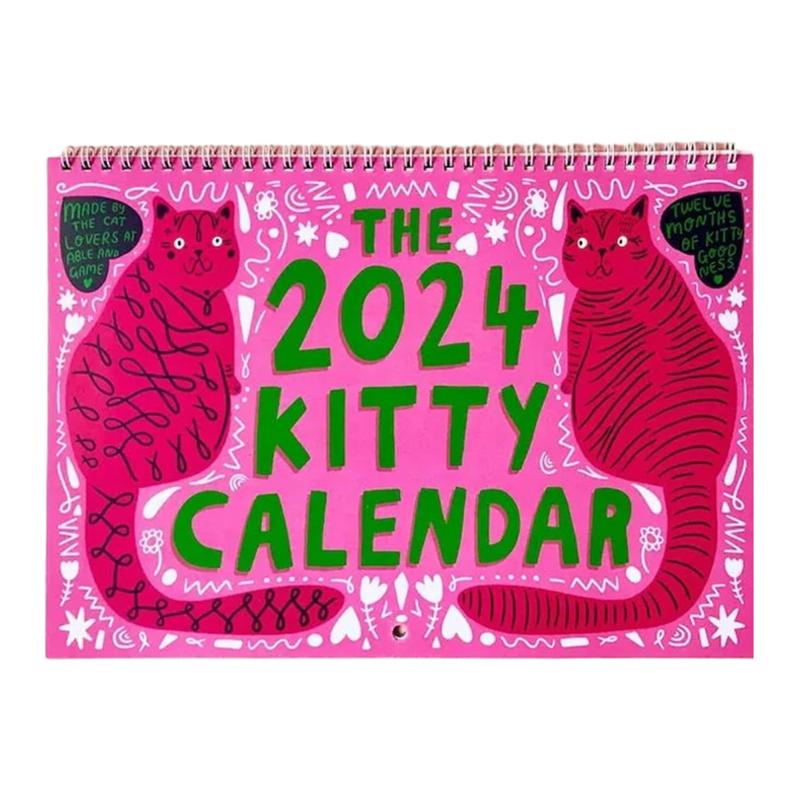 2024 Funny Cats Calendar Personalized Exquisite Hanging Calendar For Living Room  |  Writing Material Writing Material Writing Material