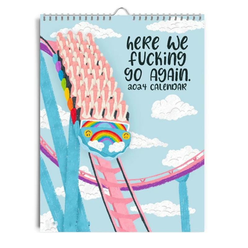 2024 Positive Energy Calendar Stylish Inspirational Planning Calendar For Living Room  |  Writing Material Writing Material Writing Material