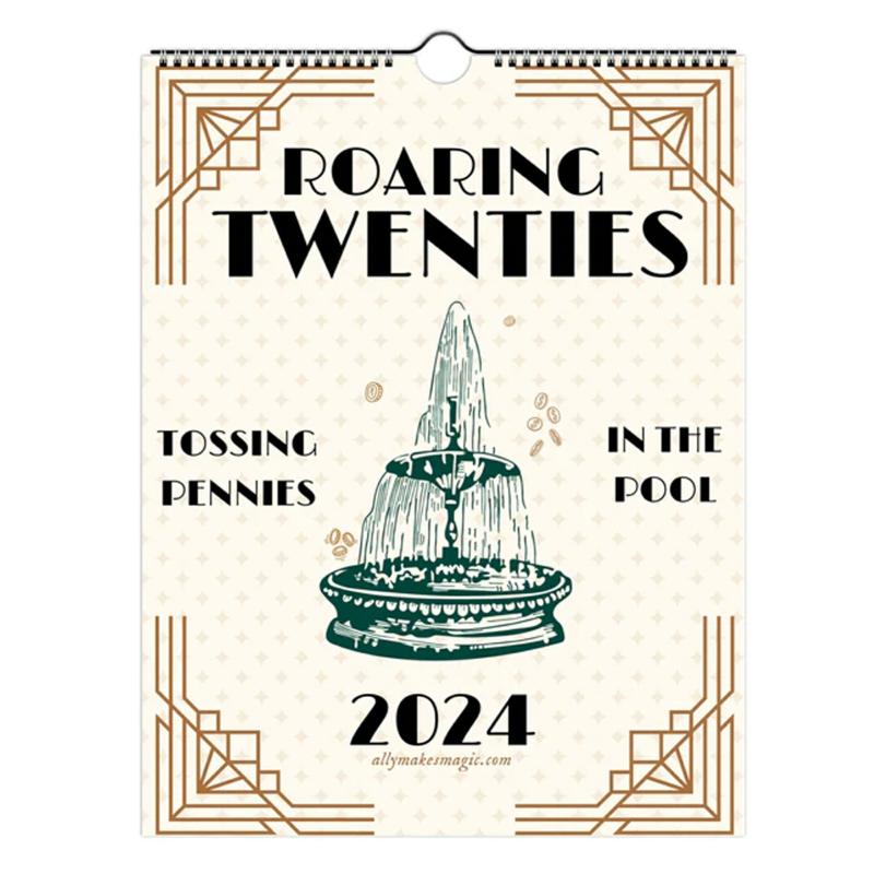 2024 Roaring Twenties Wall Calendar Monthlys Viewing Calendar Ideal Gift For New Year  |  Writing Material Writing Material Writing Material