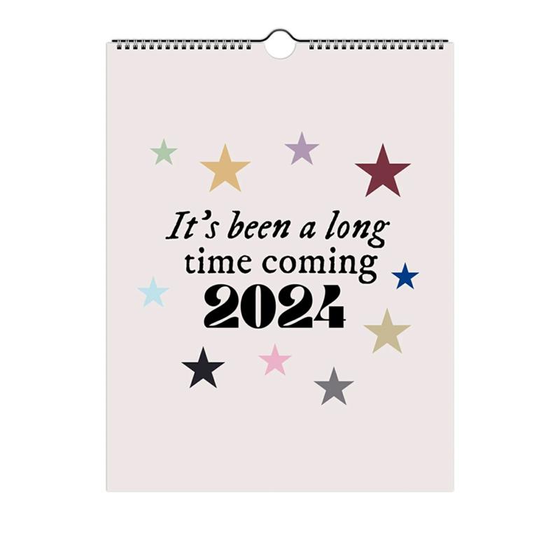 2024 Song Lyrics Printed Wall Calender Monthlys Viewing Calendar Gift For Singers Lovers  |  Writing Material Writing Material Writing Material