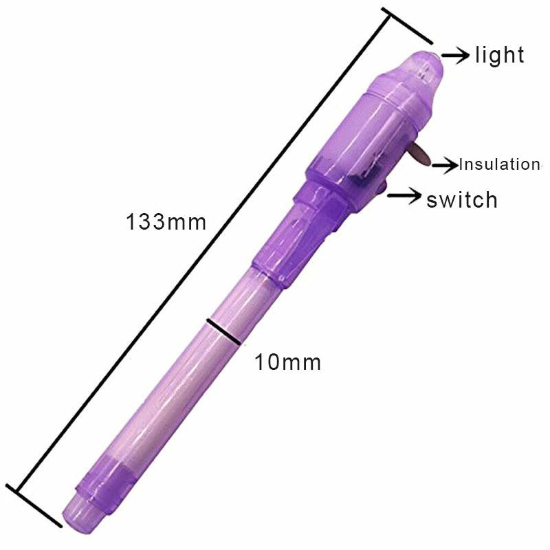 2/4/8/14Pcs Uv Light Pen Invisible Magic Pencil Secret Fluorescent Pen For Writing Pad Kids Child Drawing Painting Board 2Pcs  |  Writing Instruments Writing Instruments 2pcs