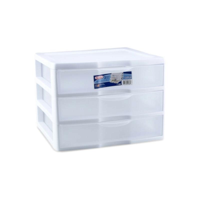 3 Drawer Organiser Unit Clear  |  Desk Supplies Desk Supplies Desk Supplies