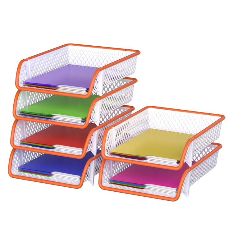 3 Layer Mesh Paper Holder Storage Plastic Organizer Filing Trays For Documents Paper Letters Files Holder & Sorter  |  Files & Folders Files & Folders Files & Folders