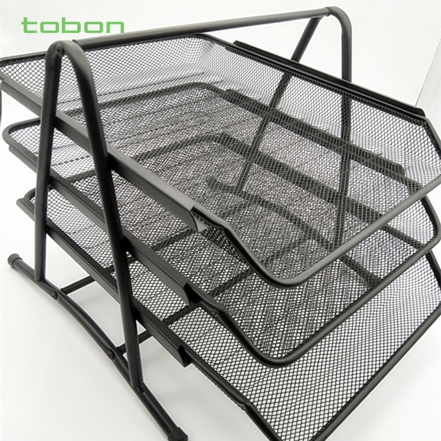 3 Tier Office Desk Tidy File Document Letter Paper Mesh Filing Tray Organizer  |  Files & Folders Files & Folders Files & Folders