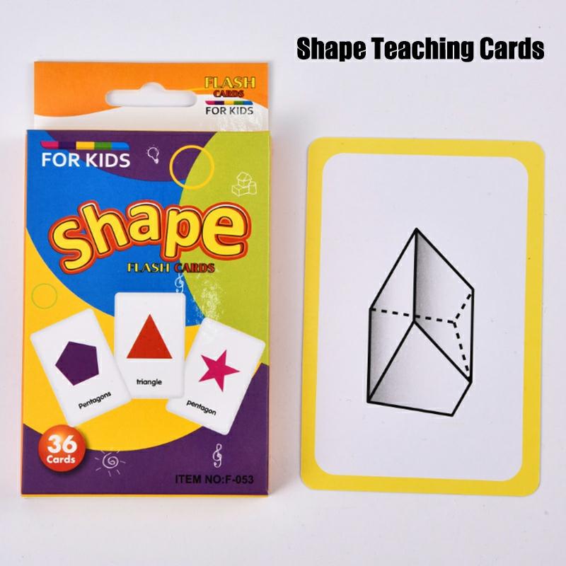 36Pcs Animal/Shape/Color Recognition Flash Card Book 7.811.7Cm Enlightenment Teaching Card With Letters For Kids Shape Teaching Cards  |  General Supplies General Supplies Animal Teaching Cards