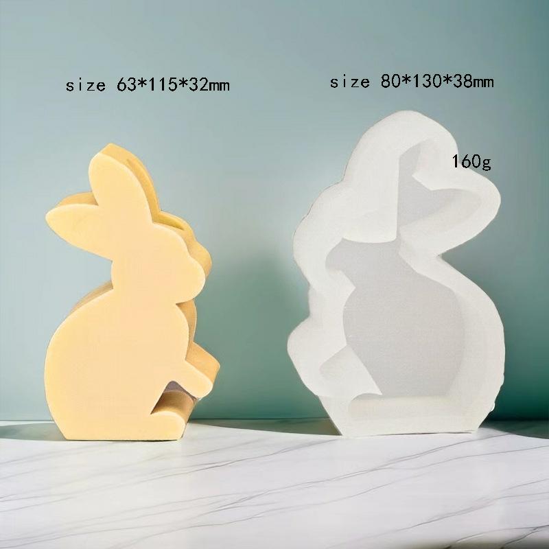 3D Bunny Shape Candle Diy Mold High Quality Easy Demould Baking Mould For Kitchen Standing Style  |  Art & Crafts Art & Crafts Art & Crafts