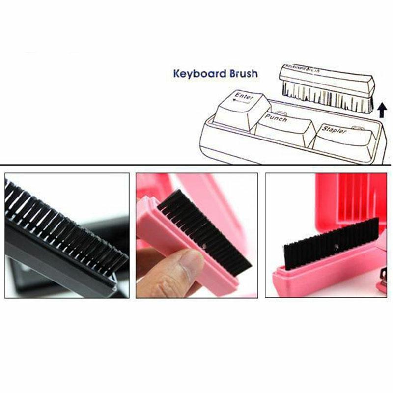 4 Pcs Keyboard Hole Puncher Stapler Keyboard Brush Magnetic Clip Dispenser Stationary Set For Office  |  General Supplies General Supplies General Supplies