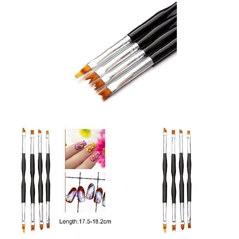 4 Pcs Nail Art Brush Set Double Ends Flower Painting Drawing Pen Brushes Nail Art Pen  |  Art & Crafts Art & Crafts Art & Crafts