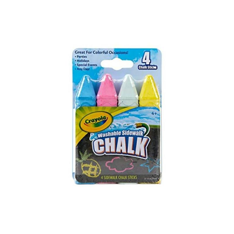 4 Pieces Sidewalk Chalk Set Yellow Blue Pink  |  Writing Instruments Writing Instruments Writing Instruments