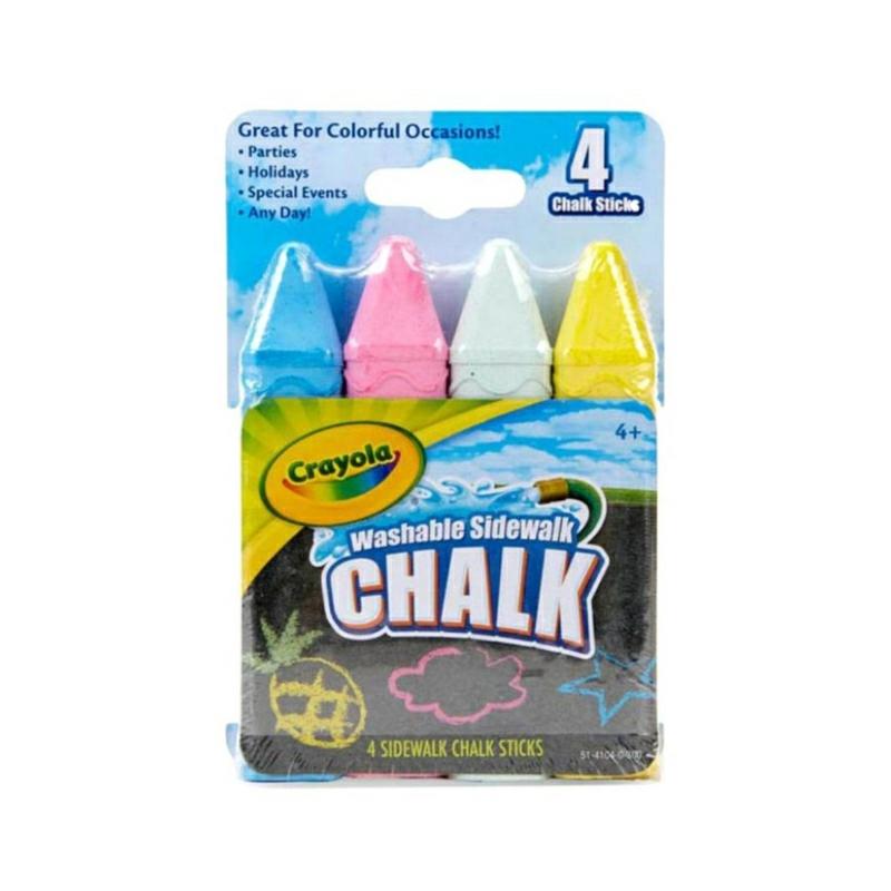 4 Pieces Washable Side Walk Chalk Set Pink White Blue  |  Writing Instruments Writing Instruments Writing Instruments