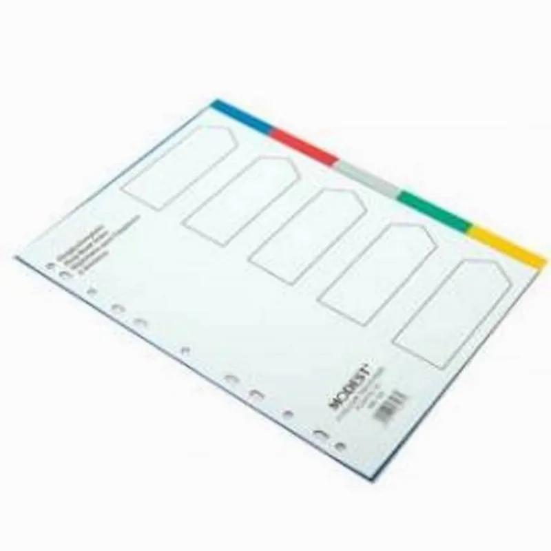 5 Tabs Plastic Colored Divider, A3  |  Files & Folders Files & Folders Files & Folders