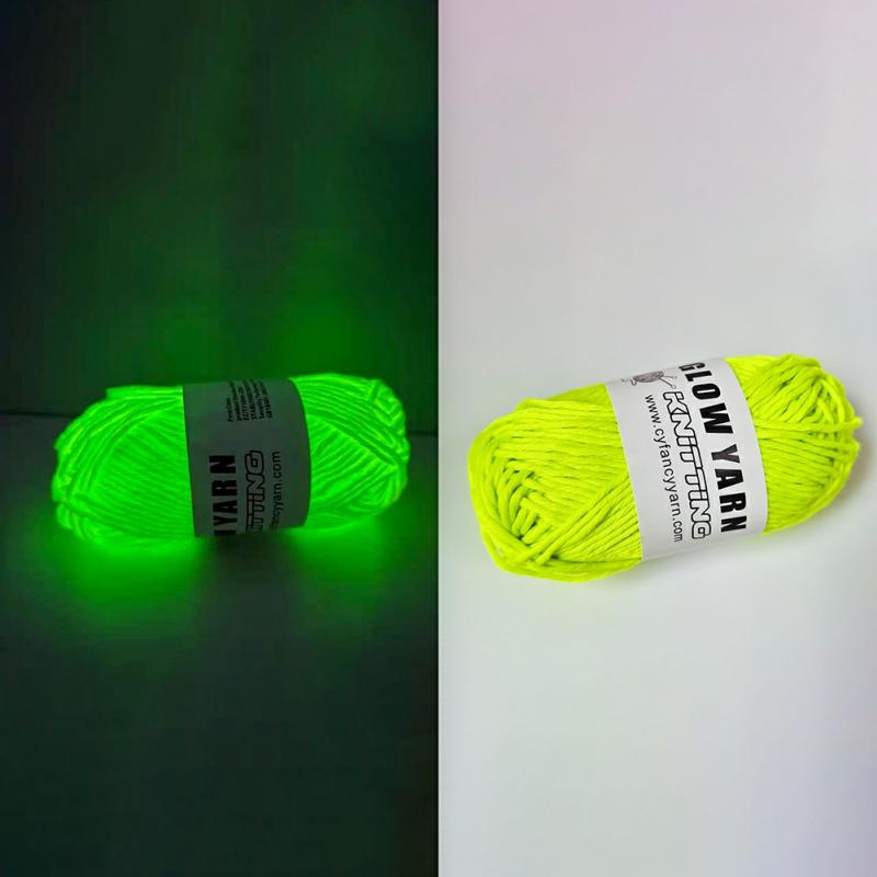 50G/Ball Funny Knitting Emitting Yarn Hand Knitting Colorful Glowing Yarn Diy Keychain Knitting Accessories 5 Tender Green  |  Art & Crafts Art & Crafts 3 Green