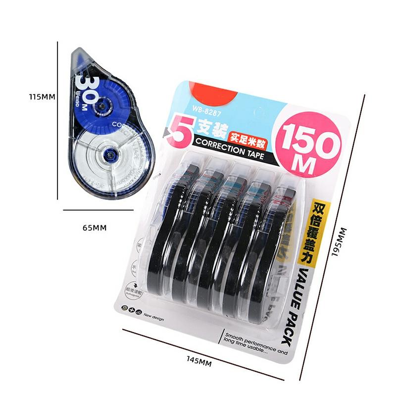 5Pcs Correct Correction Tape White Translucent Dispenser Shows How Much Tape Is Remaining 30M  |  Tapes & Adhesives Tapes & Adhesives Tapes & Adhesives