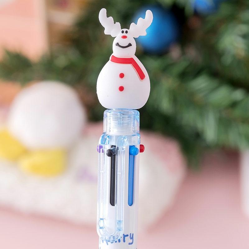 6/10 Color Cute Cartoon Christmas Ballpoint Pen Oil Pen For Student Multi Color 0.5Mm For Handwriting 6 Color,Snowman  |  Writing Instruments Writing Instruments 10 Color