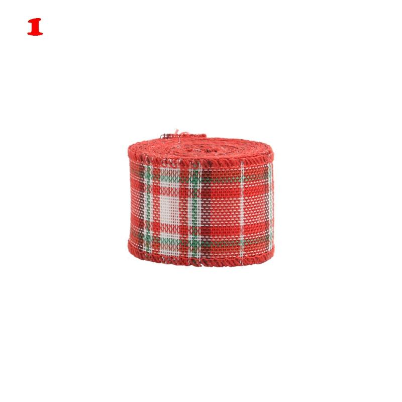 6M Buffalo Ribbon Christmas Plaid Burlap Ribbon Red Black White Wired Edge Ribbon For Diy Wrapping Crafts Decoration 1  |  Art & Crafts Art & Crafts 1