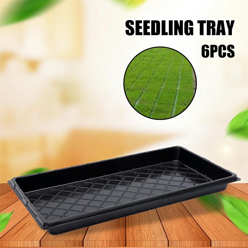 6Pcs Seedling Starter Tray Reusable Plastic Growing Pot Plate With Drainage Hole For Garden Greenhouse Hydroponics 100Cс New  |  General Supplies General Supplies General Supplies