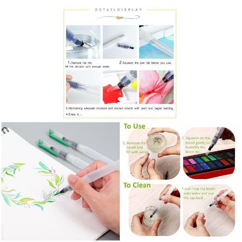 6Pcs Water Color Brush Pen Soft Watercolor For Beginner Painting Drawing Art Supplies  |  Art & Crafts Art & Crafts Art & Crafts