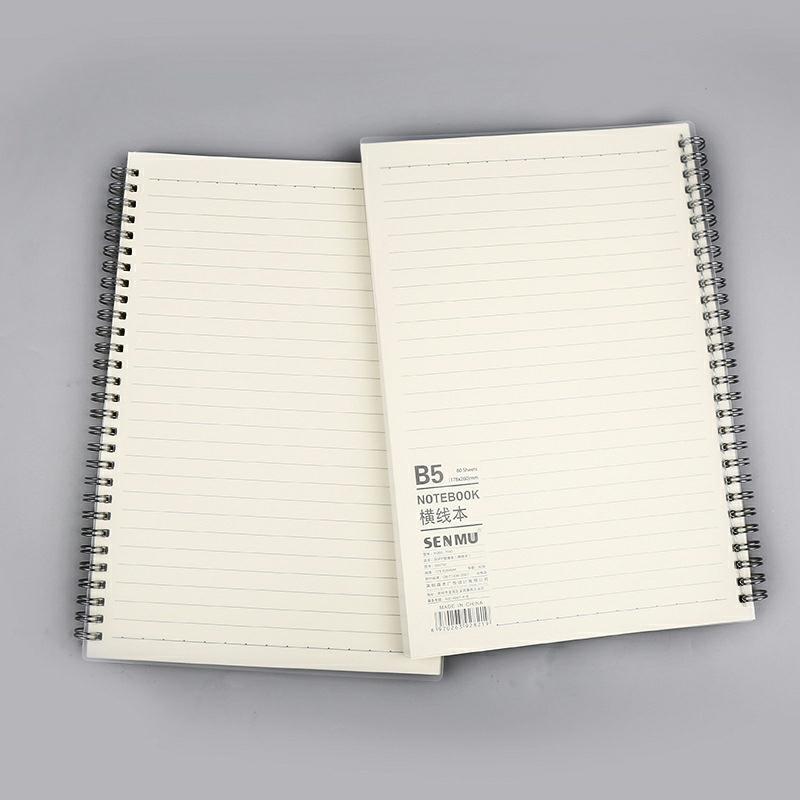 80-Sheet Spiral Notebook Horizontal Line / Grid Wirebound Ruled Sketchbook With Matte Cover School Supplies For Office New  |  Writing Material Writing Material Writing Material