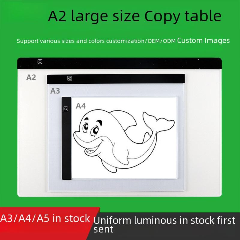 A2 Copy Table Led Copying Table Lighting Board Animation Light Transmission Table Calligraphy Sketch Writing Table A3A4A5 Copy Board A5 Three-Gear Dimming + Usb Line  |  Boards & Easels Boards & Easels A2 six-gear dimming + typeC line