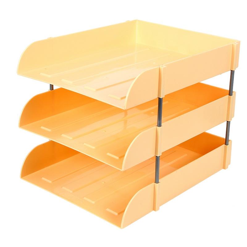 A4 File Rack Plastic File Tray Holder Combination Multi-Layer File Frame Office Supplies Wholesale Factory Direct Sales 2633.526 (Cm),Leak-Proof Model [Single Layer Orange] Hj1923  |  Files & Folders Files & Folders 26*33.5*26 (cm)