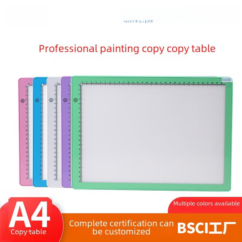 A4 New Led Calligraphy Copying Table Anime Painting Copy Luminous Transparent Writing Board Children’s Drawing Board One-Piece Delivery Black  |  Boards & Easels Boards & Easels Black