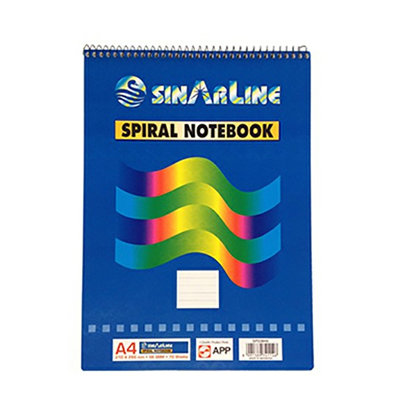 A4 Top Spiral Shorthand Ruled Notebook 140 Pages  |  Writing Material Writing Material Writing Material