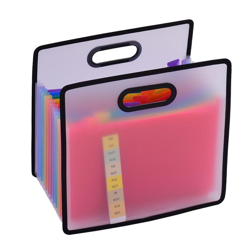 Accordian Expanding File Folder A4 Paper Filing Cabinet 12 Pockets Rainbow Coloured Portable Receipt Organizer With File Guide And Label Cards For Office School  |  Files & Folders Files & Folders Files & Folders