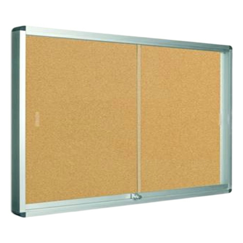 Aluminum Frame Window Display Cork Notice Board With Sliding Door 132 X 97Cm T930201160  |  Boards & Easels Boards & Easels Boards & Easels