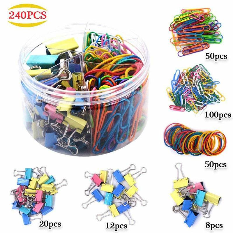 Assorted Clamps Long Tail Clip Dovetail Clip Paper Clip Binder Rubber Band Ticket Holder Combination Office New  |  Files & Folders Files & Folders Files & Folders