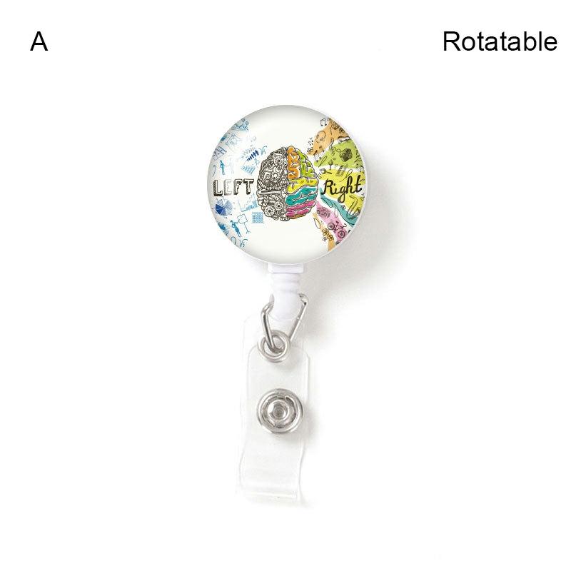 Badge Holder Id Badge Reels With Clip Retractable Badge Holder For Office Students Rotatable,A  |  Desk Supplies Desk Supplies Desk Supplies