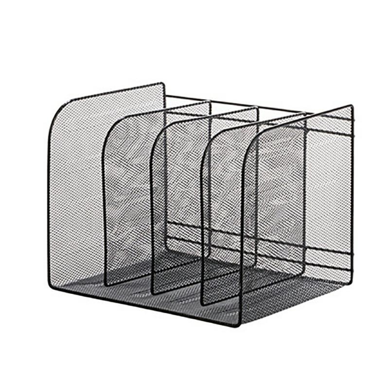 Black File Organizer Shelf Metal Mesh Document Storage Rack Desktop Organizer  |  Files & Folders Files & Folders Files & Folders