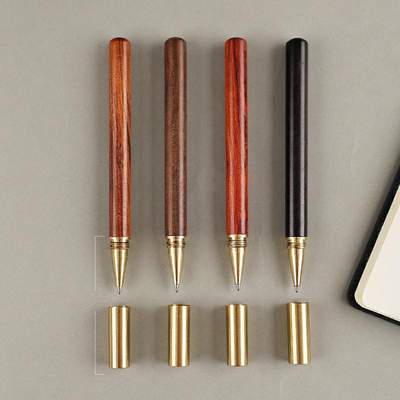 Brass Sandalwood Metal Signature Pen Vintage Business Gift Advertising Neutral Mahogany Pen Style  |  Writing Instruments Writing Instruments STYLE