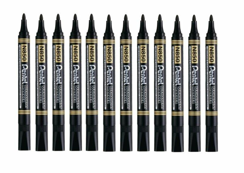 Bullet Tip Permanent Marker N850 Box Of 12, Black  |  Writing Instruments Writing Instruments Writing Instruments